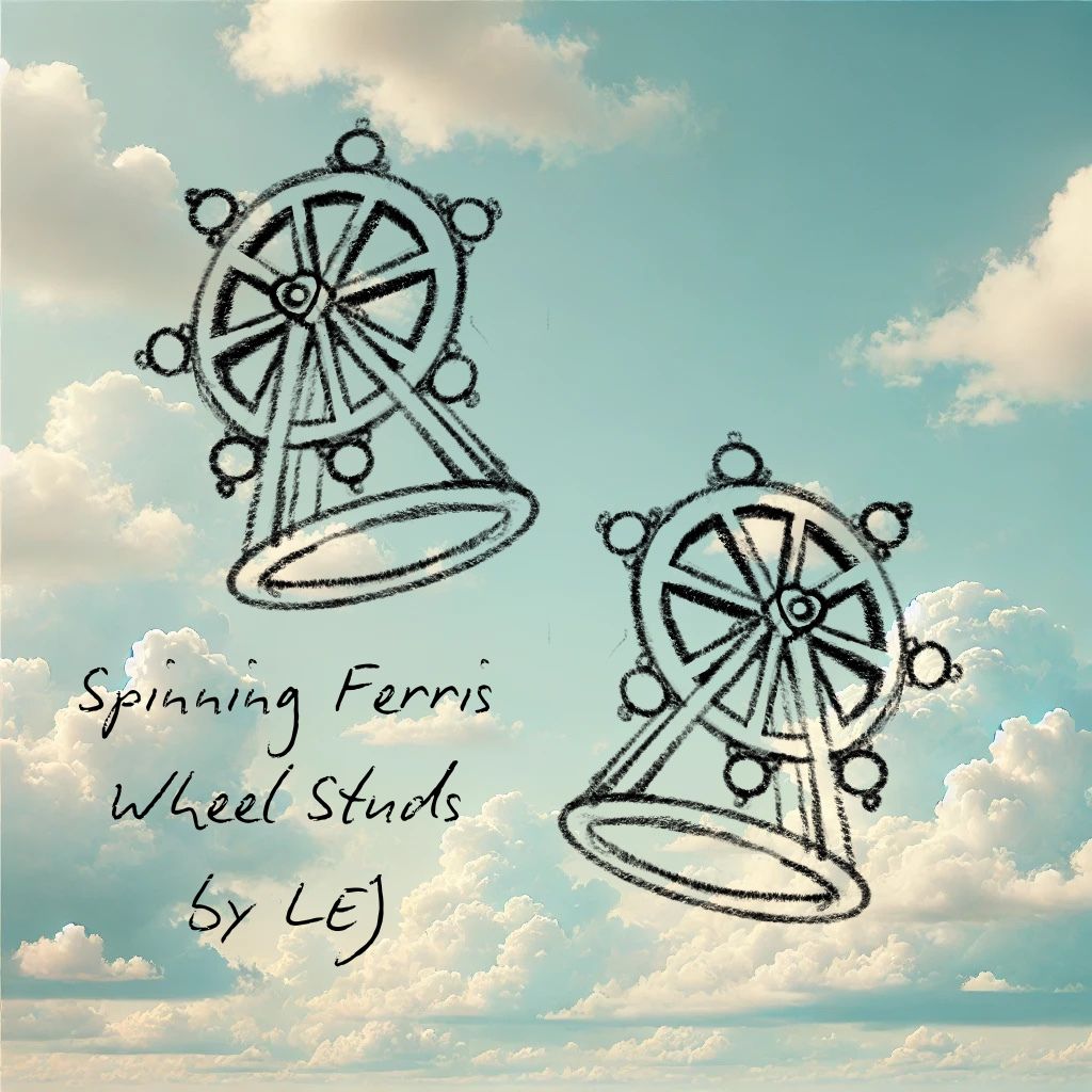 Spinning Ferris Wheel Studs - Love Estella