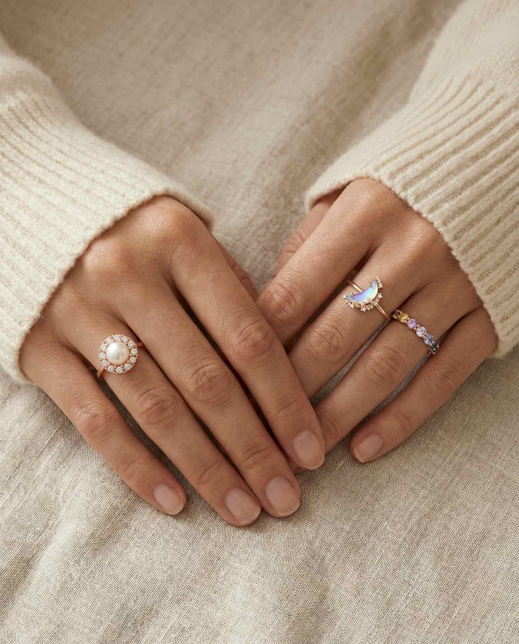 Spinning Freshwater Pearl Ring - Love Estella