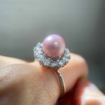 Spinning Freshwater Pink Pearl Ring - Love Estella