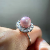 Spinning Freshwater Pink Pearl Ring - Love Estella