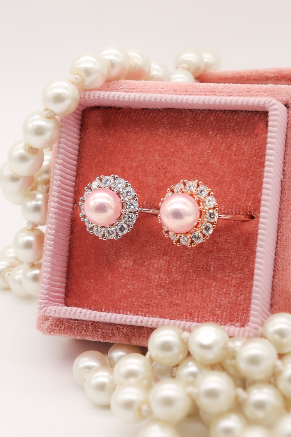 Spinning Freshwater Pink Pearl Ring - Love Estella