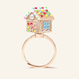 Spinning Gingerbread House Ring - Love Estella