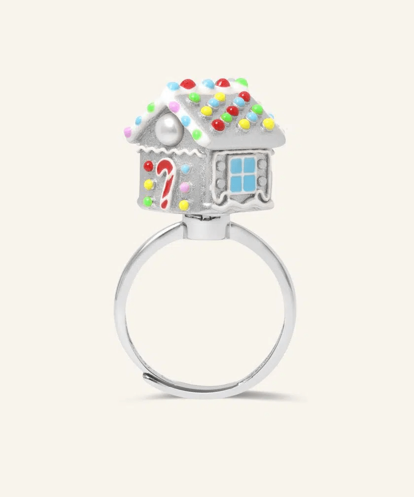 Spinning Gingerbread House Ring - Love Estella