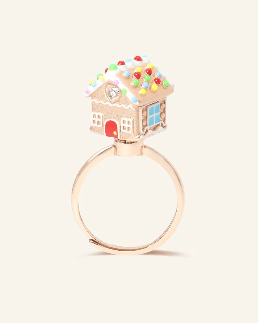 Spinning Gingerbread House Ring - Love Estella