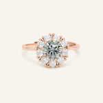 Spinning Grey Moissanite Halo Ring - Love Estella