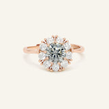 Spinning Grey Moissanite Halo Ring - Love Estella