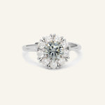 Spinning Grey Moissanite Halo Ring - Love Estella