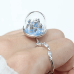 Spinning Magical Kingdom Ring (Blue Snow) - Love Estella