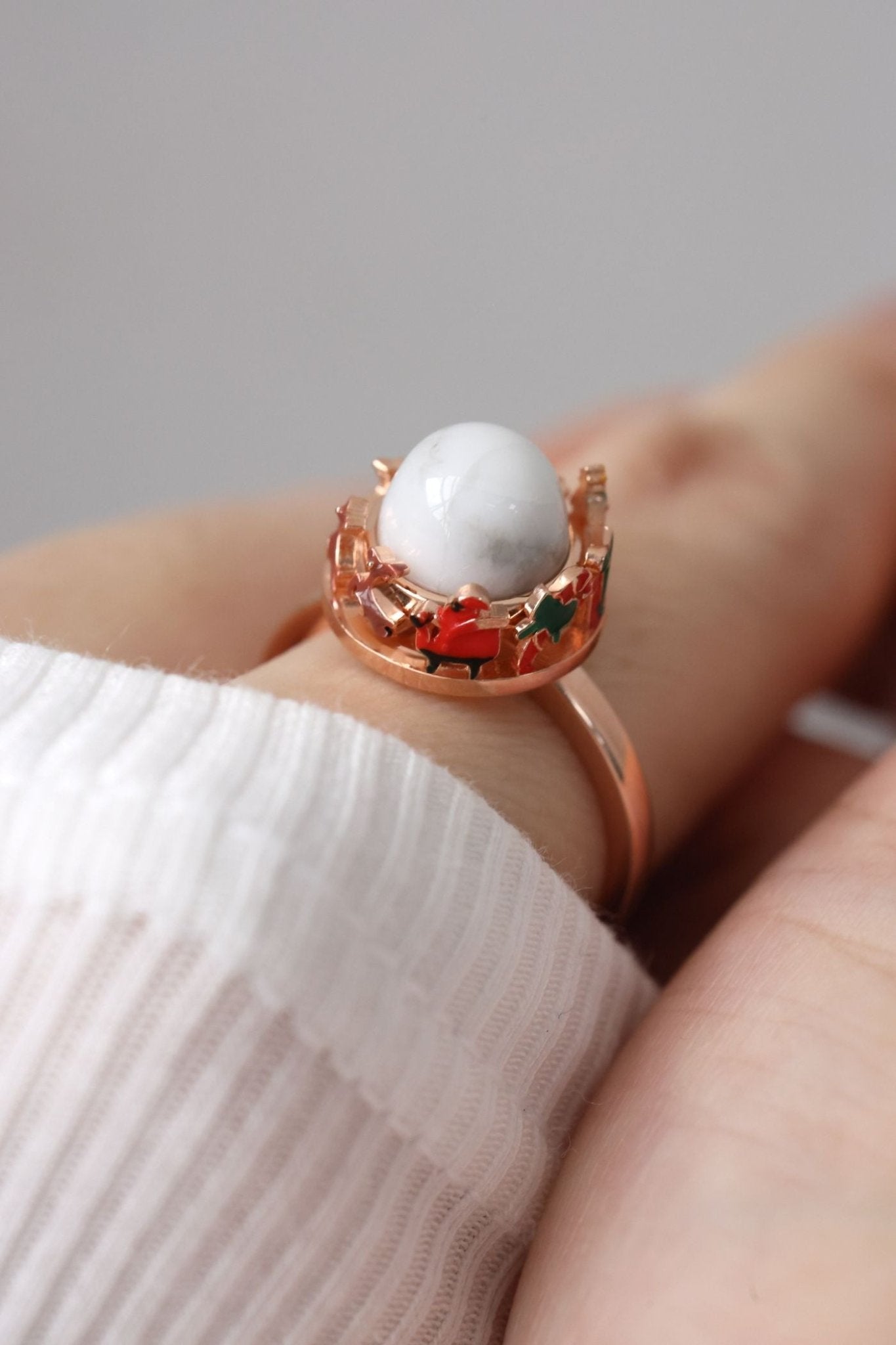 Spinning Merry Globe Ring - Love Estella