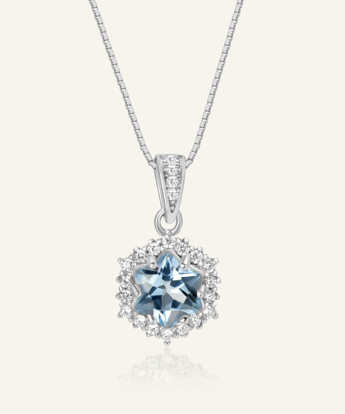 Starburst Necklace (Sky Blue Topaz) - Love Estella