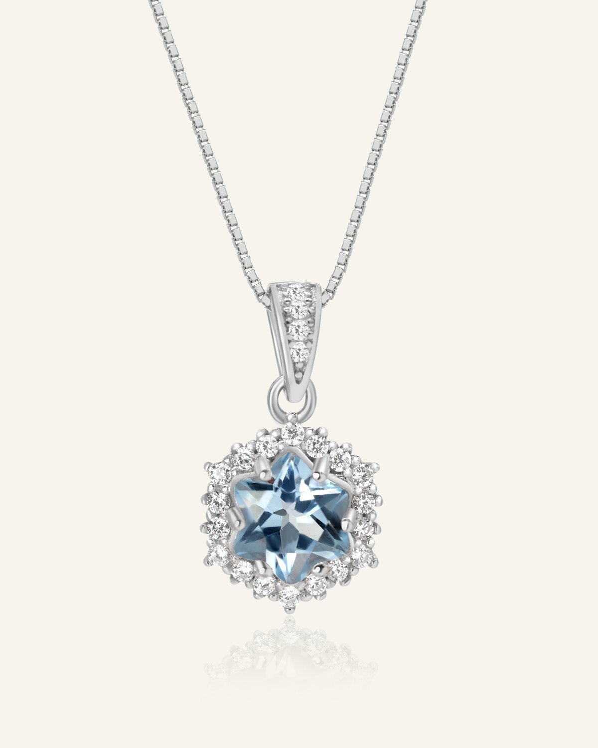 Starburst Necklace (Sky Blue Topaz) - Love Estella