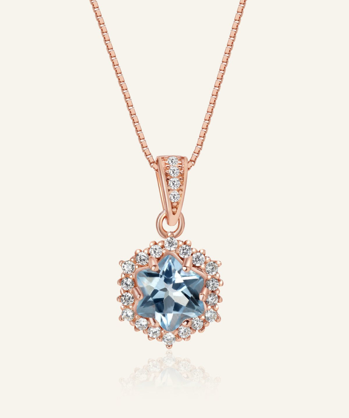 Starburst Necklace (Sky Blue Topaz) - Love Estella