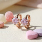 Sugar Lilac 1 - Carat Moissanite Huggies - Love Estella