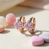 Sugar Lilac 1 - Carat Moissanite Huggies - Love Estella