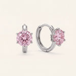 Sugar Lilac 1 - Carat Moissanite Huggies - Love Estella