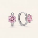 Sugar Lilac 1 - Carat Moissanite Huggies - Love Estella