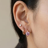 Sugar Lilac 1 - Carat Moissanite Huggies - Love Estella