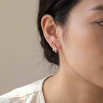 Sugar Lilac 1 - Carat Moissanite Huggies - Love Estella