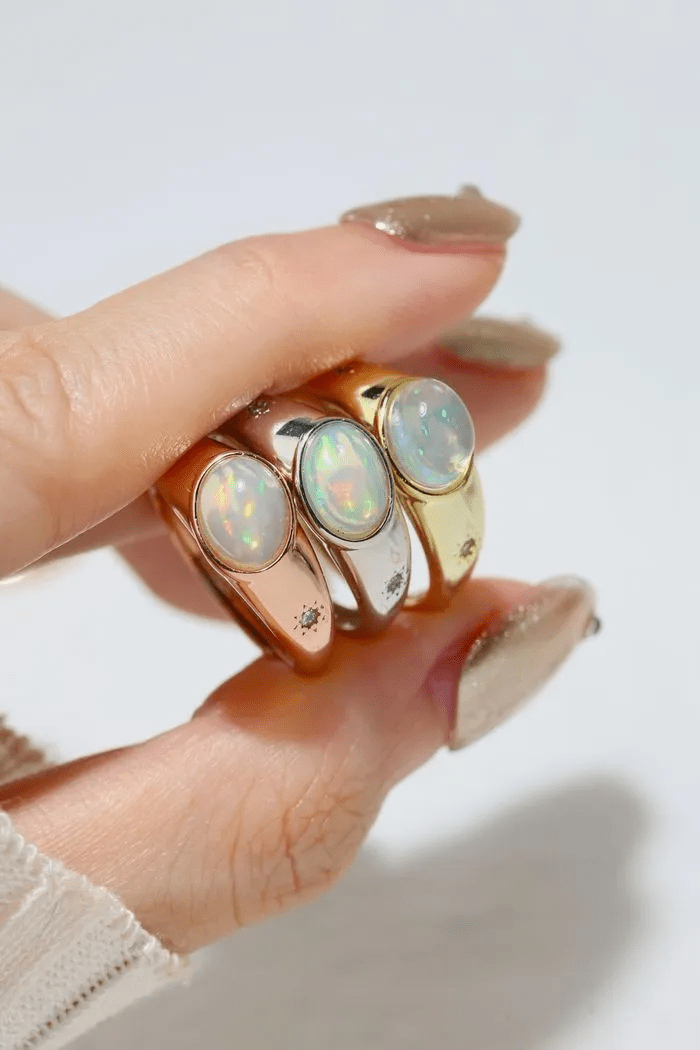 Supernova Signet Opal Ring - Love Estella