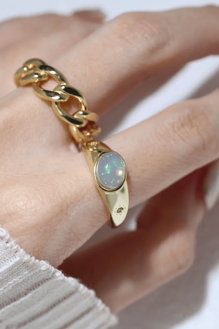 Supernova Signet Opal Ring - Love Estella