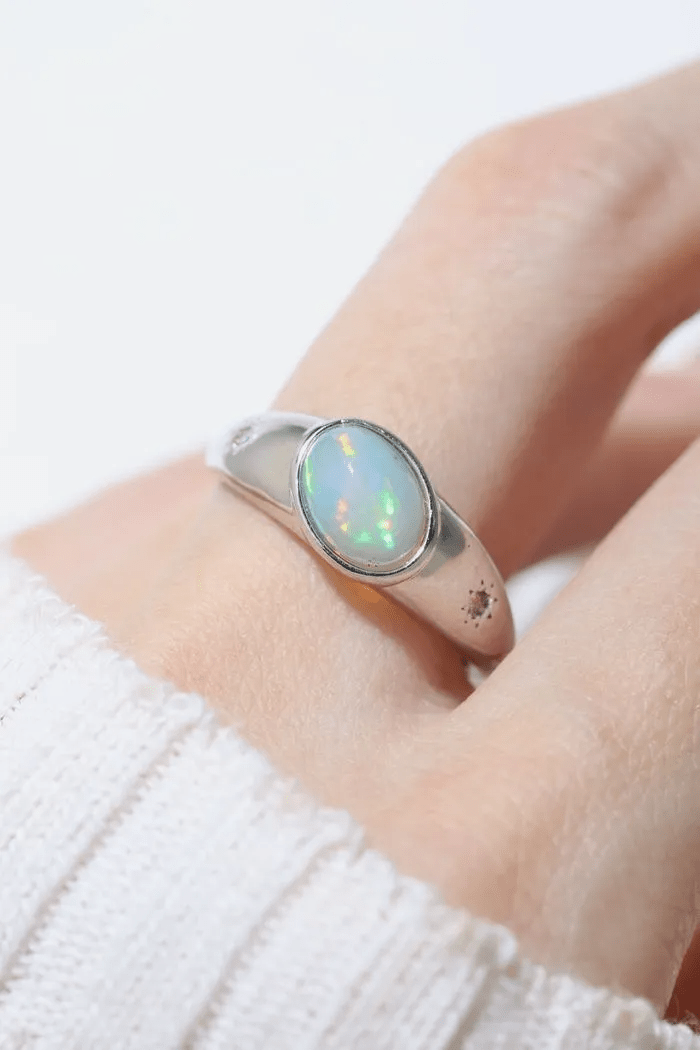 Supernova Signet Opal Ring - Love Estella