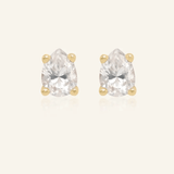 Teardrop White Moissanite Studs - Love Estella