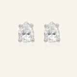 Teardrop White Moissanite Studs - Love Estella