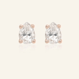 Teardrop White Moissanite Studs - Love Estella