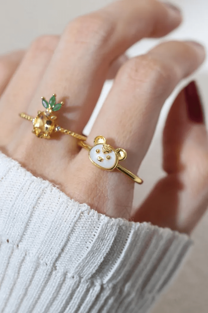 Tiger Zodiac MOP Ring - Love Estella
