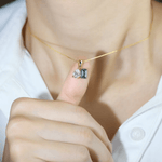 Toi et Moi Moissanite Necklace (White & Green) - Love Estella