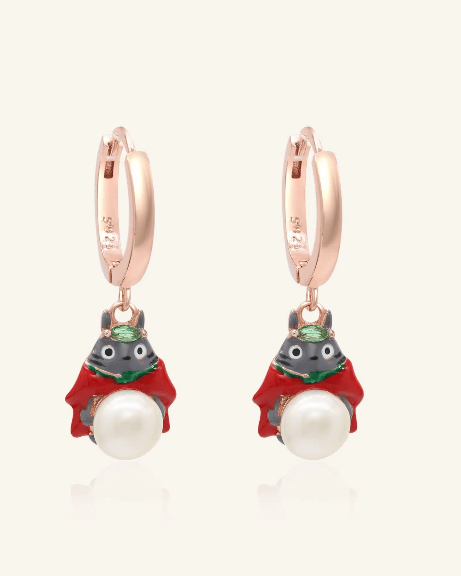 Totoro Huggies (White Freshwater Pearl) - Love Estella