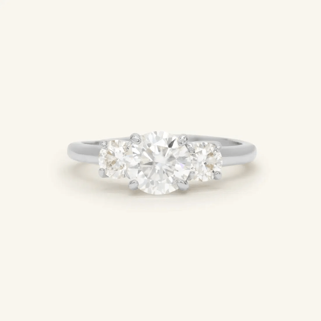 Trilogy Moissanite Ring by Elate - Love Estella