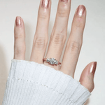 Trilogy Moissanite Ring by Elate - Love Estella
