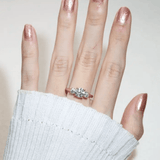 Trilogy Moissanite Ring by Elate - Love Estella