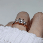 Trilogy Moissanite Ring by Elate - Love Estella