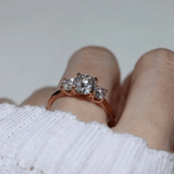 Trilogy Moissanite Ring by Elate - Love Estella