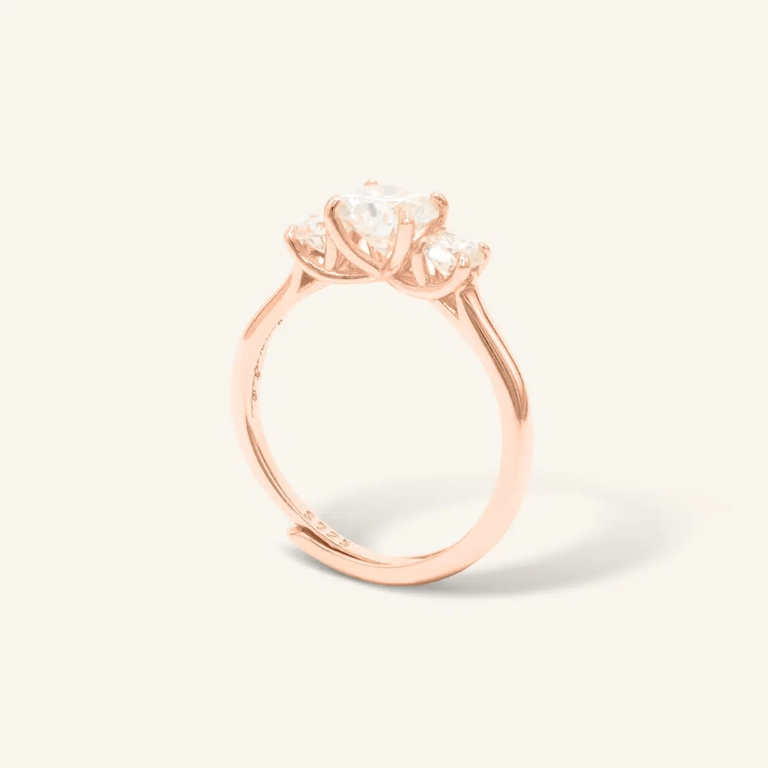 Trilogy Moissanite Ring by Elate - Love Estella