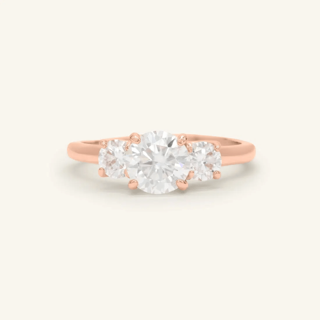 Trilogy Moissanite Ring by Elate - Love Estella