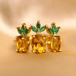Trilogy Pineapple Citrine Ring - Love Estella