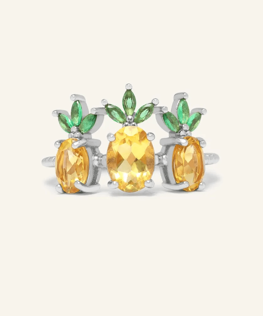 Trilogy Pineapple Citrine Ring - Love Estella