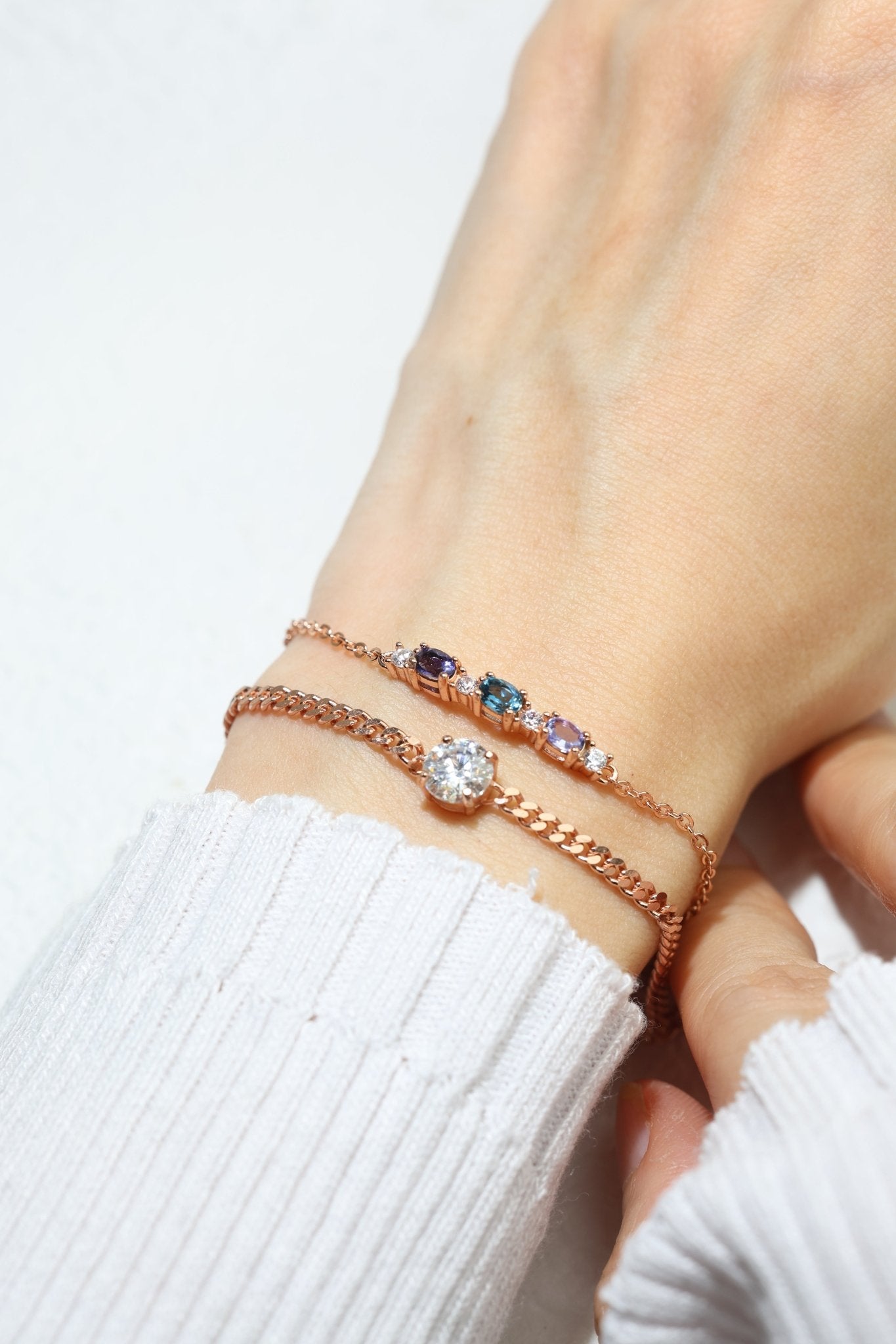 Trio Gems Bracelet (Aqua Spark) - Love Estella