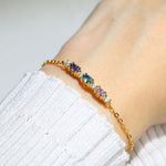 Trio Gems Bracelet (Aqua Spark) - Love Estella