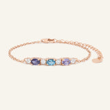 Trio Gems Bracelet (Aqua Spark) - Love Estella