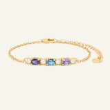 Trio Gems Bracelet (Aqua Spark) - Love Estella