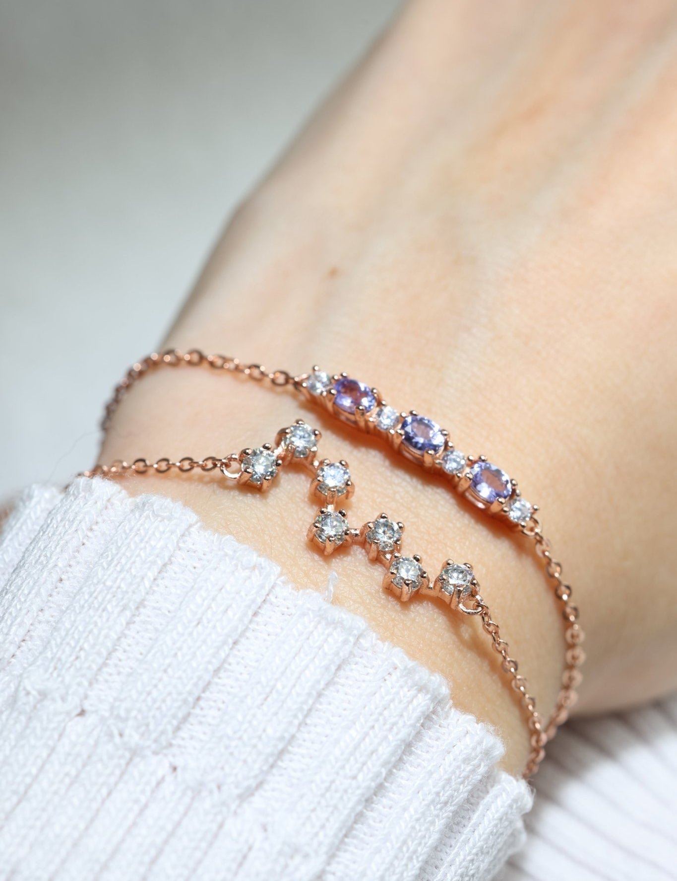 Trio Gems Bracelet (Lavender Dream) - Love Estella