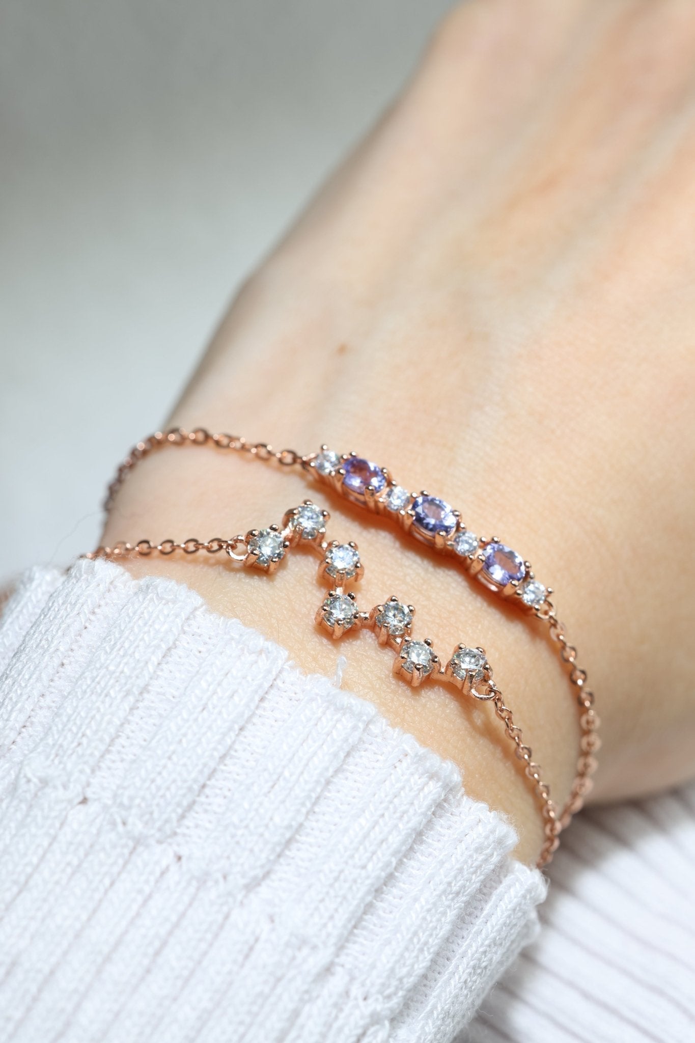Trio Gems Bracelet (Lavender Dream) - Love Estella