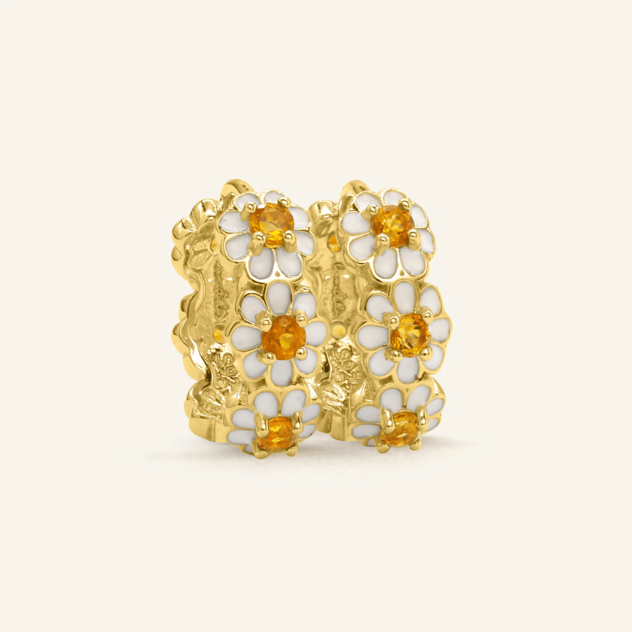 White Daisy Huggies (Citrine) - Love Estella