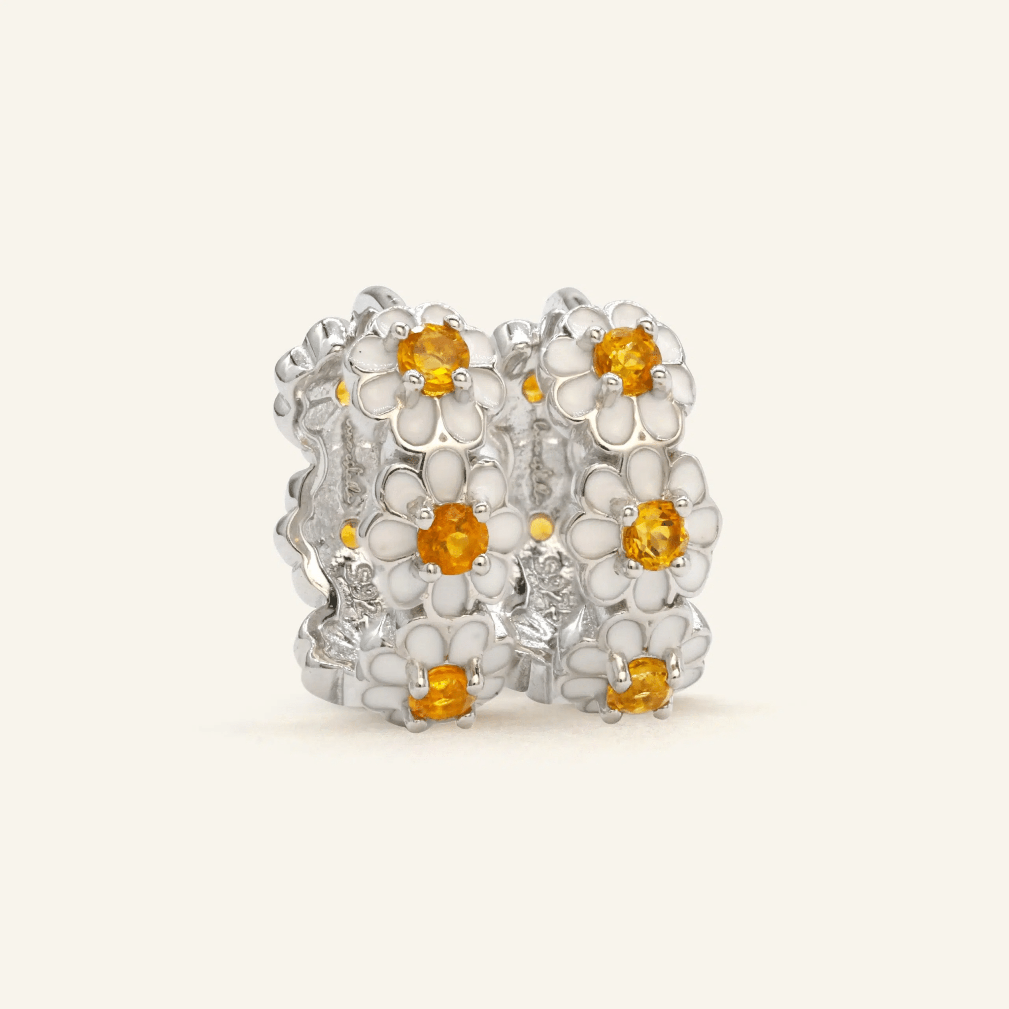 White Daisy Huggies (Citrine) - Love Estella