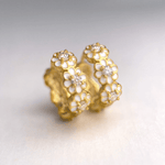 White Daisy Huggies (Moissanite) - Love Estella