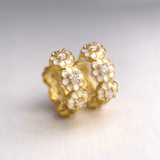 White Daisy Huggies (Moissanite) - Love Estella